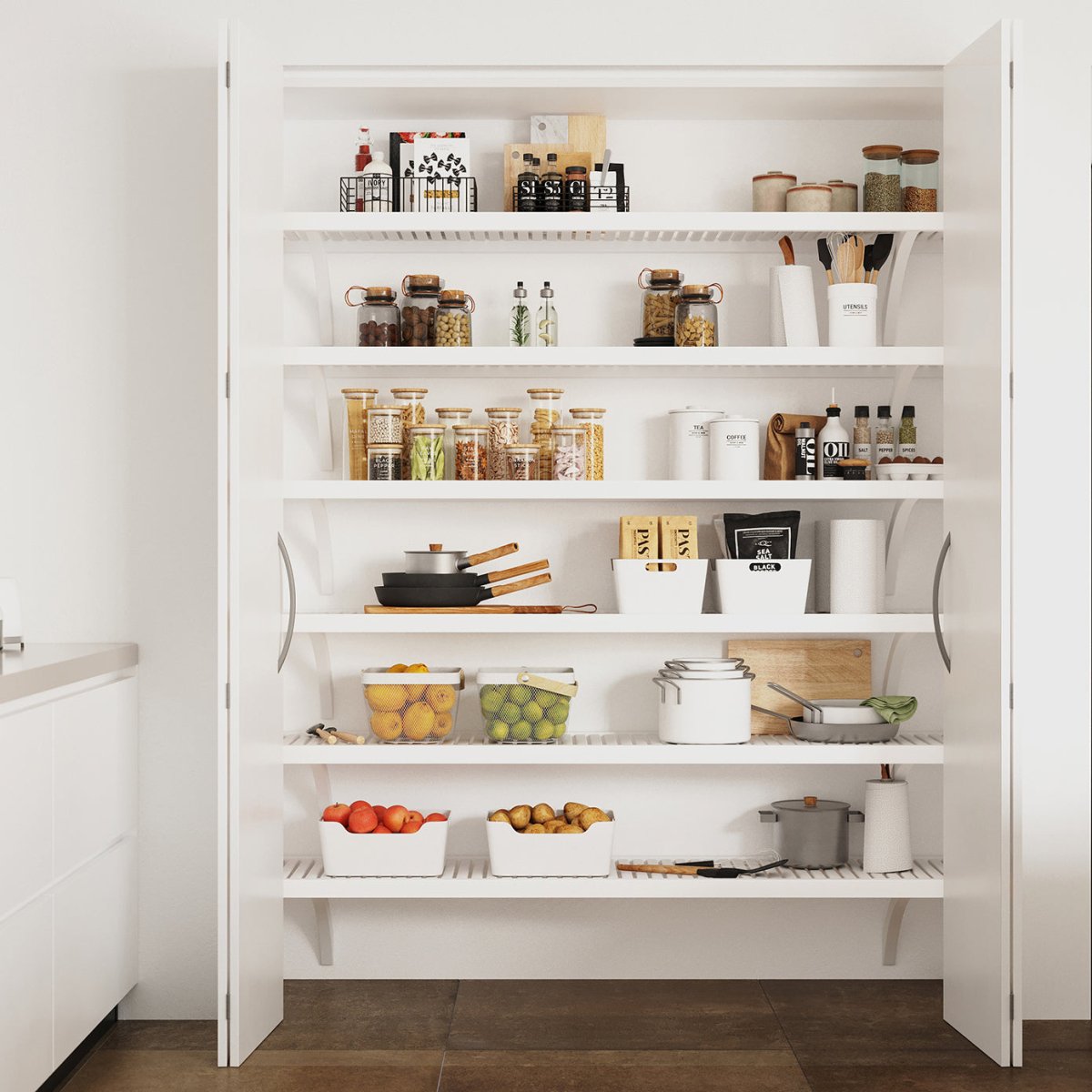Solid Wood 6 ft. Shelf Kit - John Louis Home - Closet Shelves